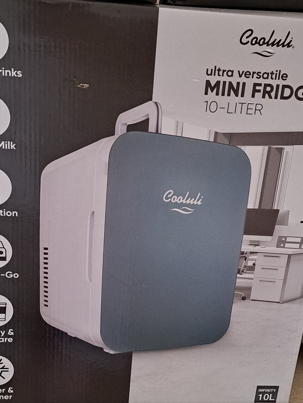 10-Liter Mini Fridge - Blue